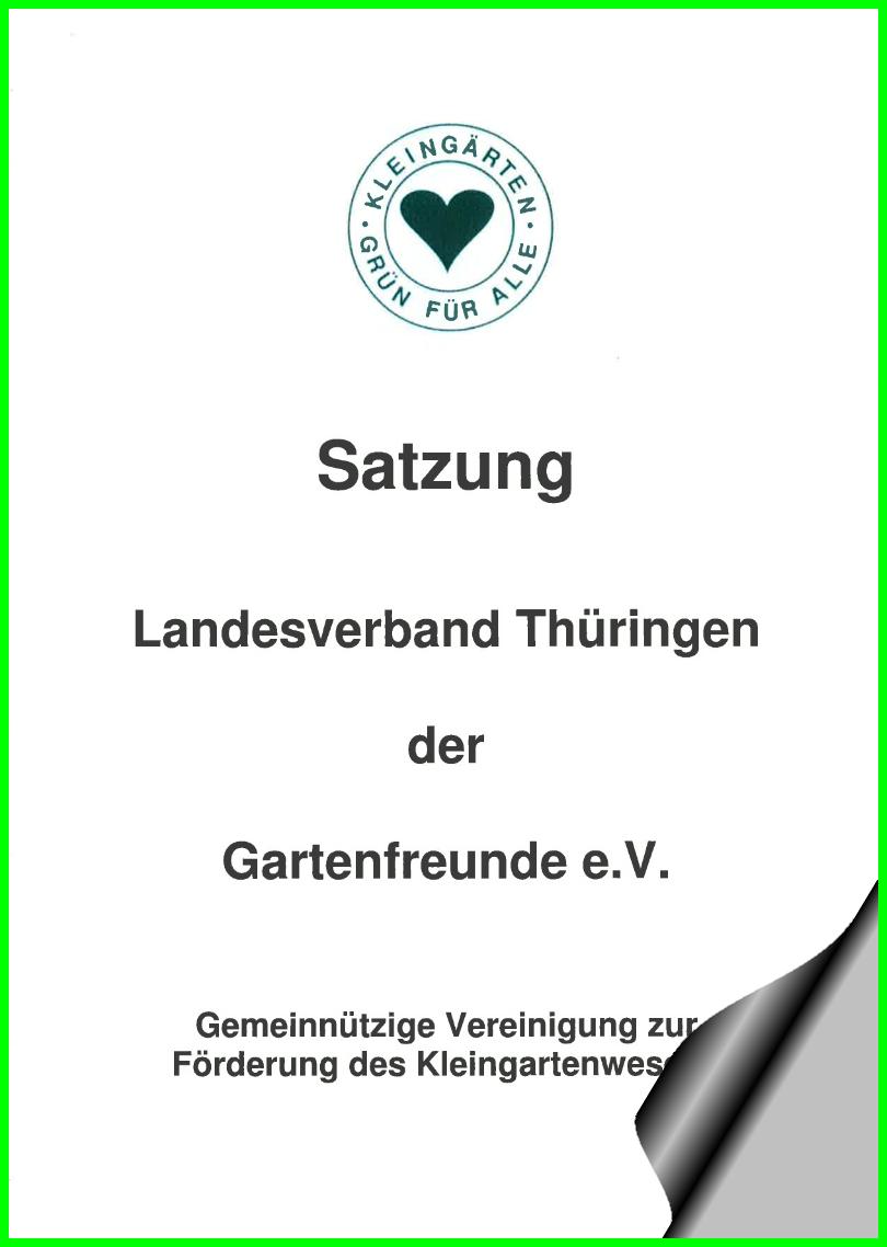 Satzung Landesverband Thüringen der Gartenfreunde e.V.